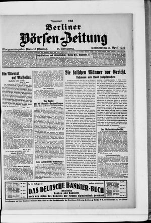 Berliner Börsen-Zeitung on Apr 8, 1926