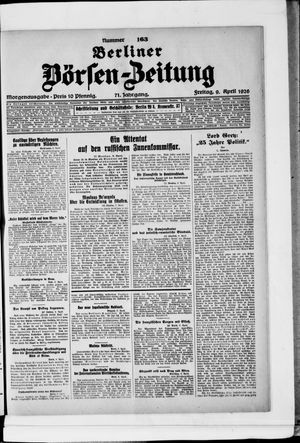 Berliner Börsen-Zeitung vom 09.04.1926