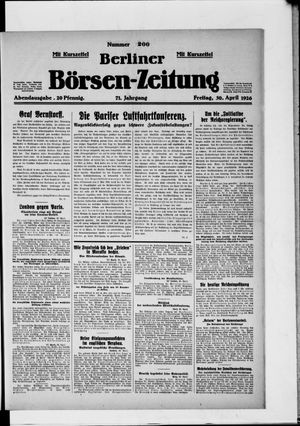 Berliner Börsen-Zeitung on Apr 30, 1926