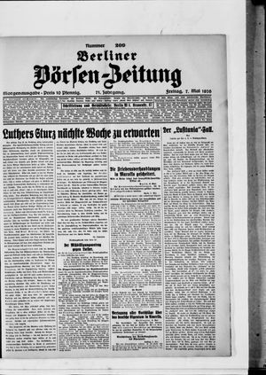 Berliner Börsen-Zeitung vom 07.05.1926