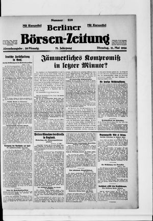 Berliner Börsen-Zeitung vom 11.05.1926