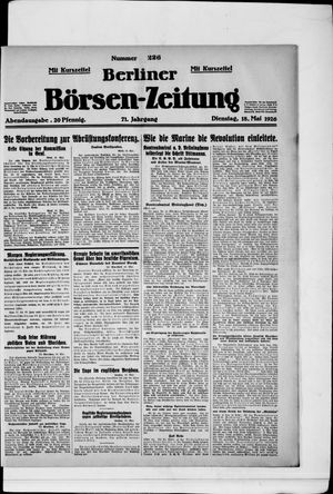 Berliner Börsen-Zeitung vom 18.05.1926