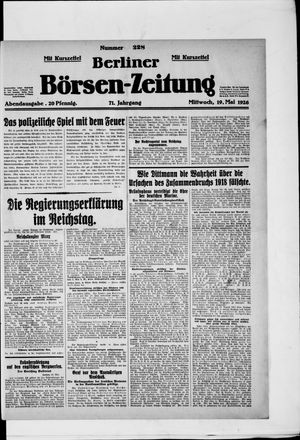 Berliner Börsen-Zeitung vom 19.05.1926