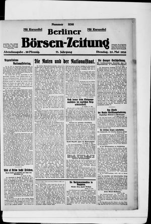 Berliner Börsen-Zeitung vom 25.05.1926