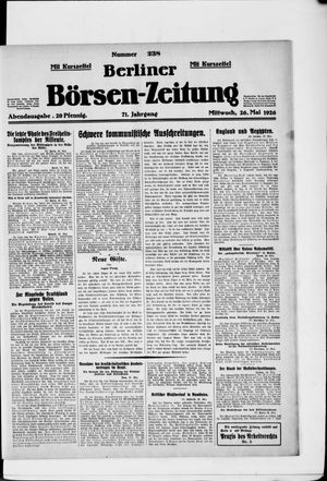 Berliner Börsen-Zeitung on May 26, 1926