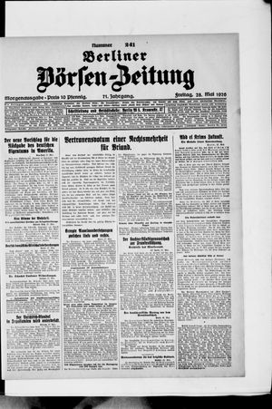 Berliner Börsen-Zeitung on May 28, 1926