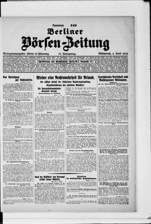 Berliner Börsen-Zeitung on Jun 2, 1926