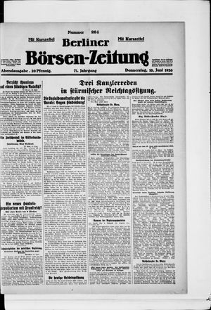 Berliner Börsen-Zeitung vom 10.06.1926