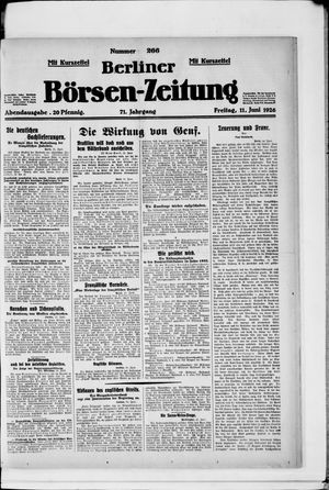 Berliner Börsen-Zeitung vom 11.06.1926