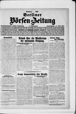 Berliner Börsen-Zeitung on Jun 12, 1926