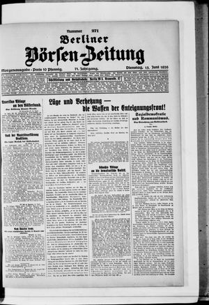 Berliner Börsen-Zeitung vom 15.06.1926