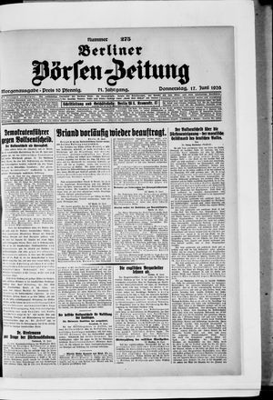 Berliner Börsen-Zeitung on Jun 17, 1926