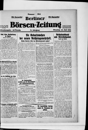 Berliner Börsen-Zeitung vom 22.06.1926