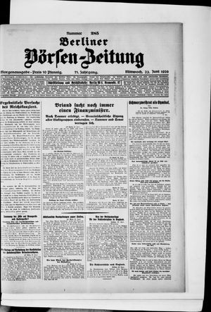 Berliner Börsen-Zeitung vom 23.06.1926