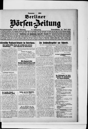 Berliner Börsen-Zeitung vom 26.06.1926