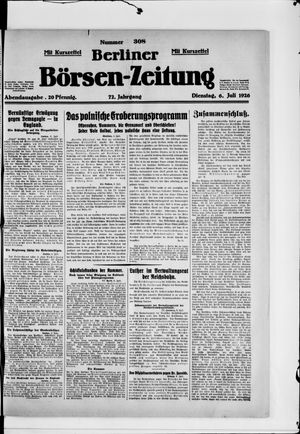 Berliner Börsen-Zeitung on Jul 6, 1926