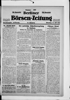 Berliner Börsen-Zeitung vom 13.07.1926
