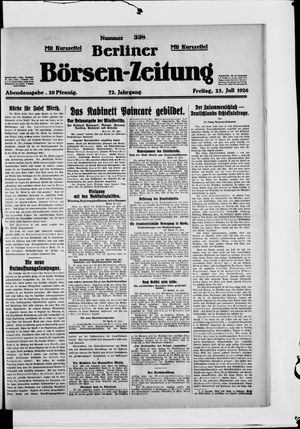 Berliner Börsen-Zeitung on Jul 23, 1926