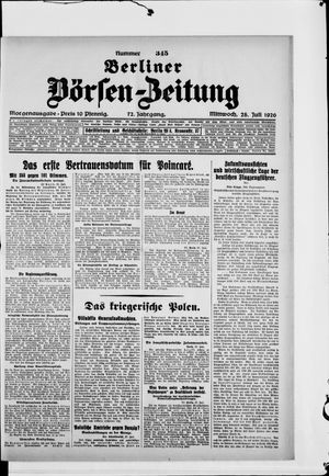 Berliner Börsen-Zeitung on Jul 28, 1926