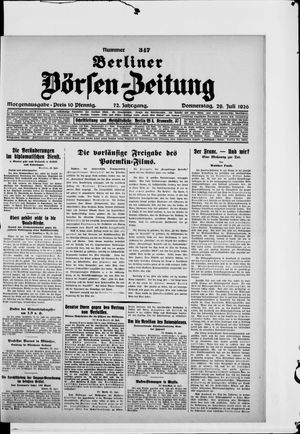 Berliner Börsen-Zeitung vom 29.07.1926