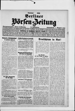Berliner Börsen-Zeitung vom 07.08.1926