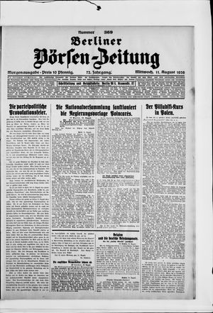 Berliner Börsen-Zeitung vom 11.08.1926