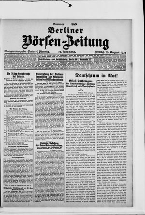Berliner Börsen-Zeitung on Aug 20, 1926