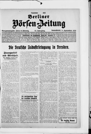 Berliner Börsen-Zeitung vom 04.09.1926