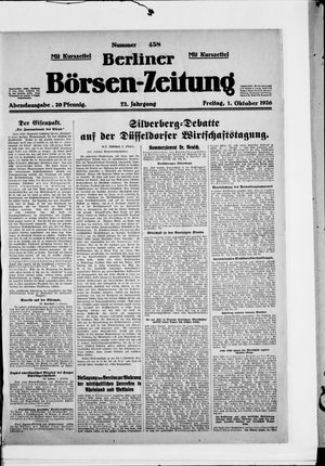 Berliner Börsen-Zeitung on Oct 1, 1926