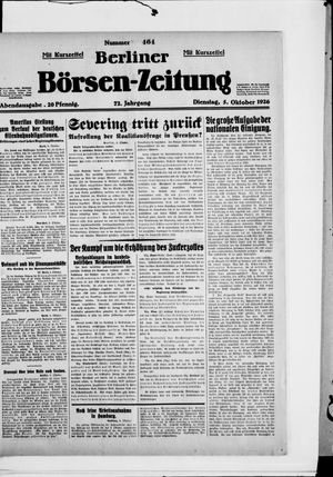 Berliner Börsen-Zeitung vom 05.10.1926