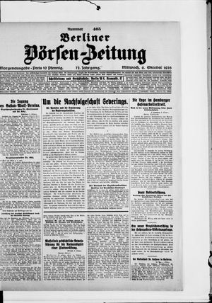 Berliner Börsen-Zeitung on Oct 6, 1926