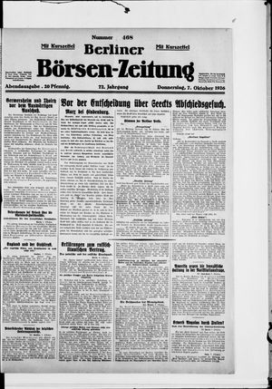 Berliner Börsen-Zeitung on Oct 7, 1926