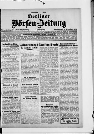 Berliner Börsen-Zeitung on Oct 9, 1926