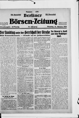 Berliner Börsen-Zeitung on Oct 12, 1926