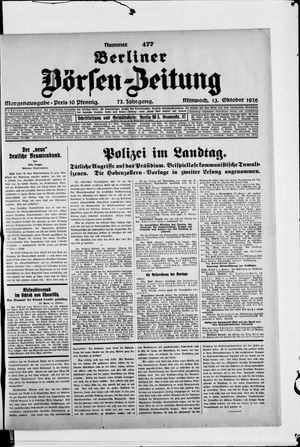 Berliner Börsen-Zeitung vom 13.10.1926