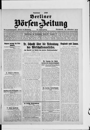 Berliner Börsen-Zeitung on Oct 20, 1926