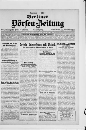 Berliner Börsen-Zeitung on Oct 23, 1926