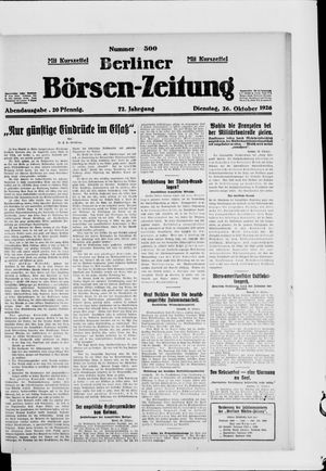 Berliner Börsen-Zeitung vom 26.10.1926