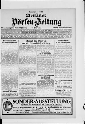 Berliner Börsen-Zeitung on Oct 29, 1926