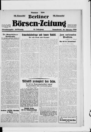 Berliner Börsen-Zeitung vom 30.10.1926