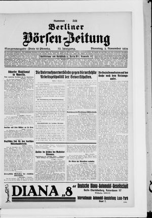 Berliner Börsen-Zeitung vom 02.11.1926