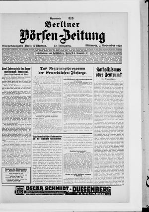 Berliner Börsen-Zeitung on Nov 3, 1926
