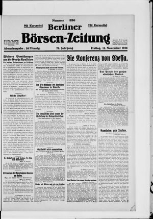 Berliner Börsen-Zeitung vom 12.11.1926