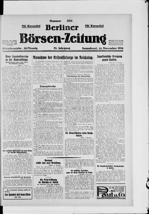 Berliner Börsen-Zeitung on Nov 13, 1926