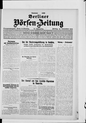 Berliner Börsen-Zeitung vom 19.11.1926