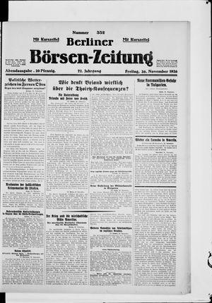 Berliner Börsen-Zeitung vom 26.11.1926