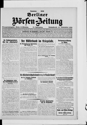Berliner Börsen-Zeitung vom 27.11.1926