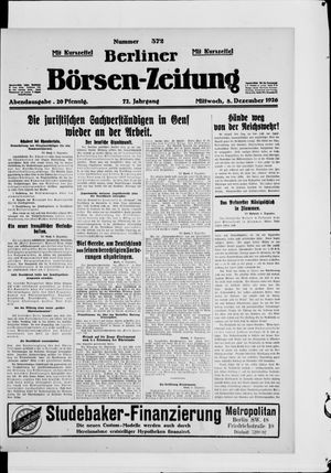 Berliner Börsen-Zeitung on Dec 8, 1926