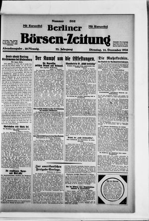 Berliner Börsen-Zeitung on Dec 14, 1926