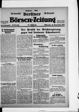 Berliner Börsen-Zeitung vom 22.12.1926